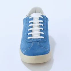 Vintage sneakers in splitleer, gekleurd