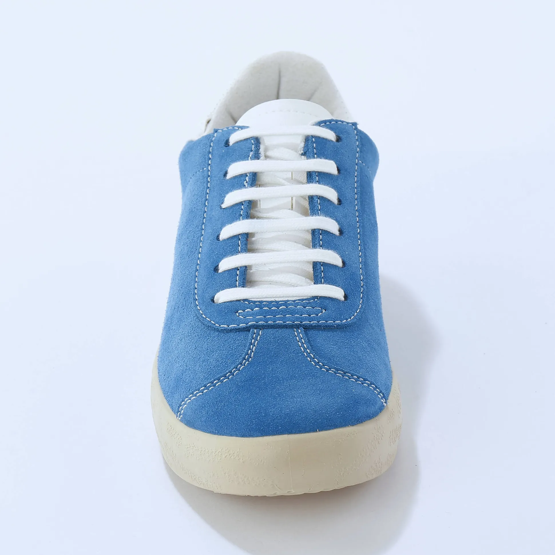 Vintage sneakers in splitleer, gekleurd