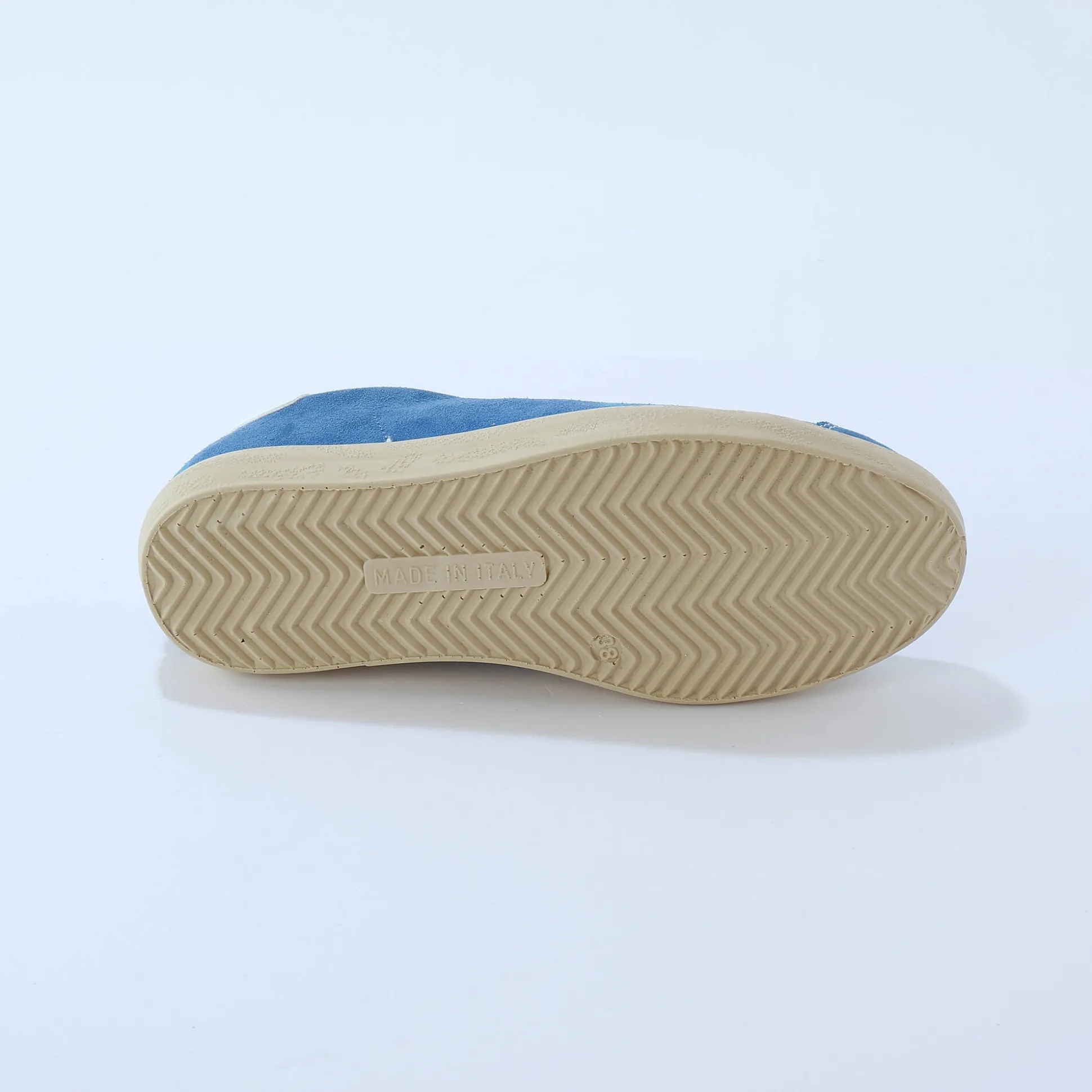 Vintage sneakers in splitleer, gekleurd