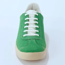 Vintage sneakers in splitleer, gekleurd