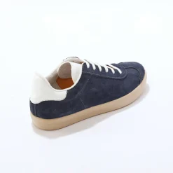 Vintage sneakers in splitleer, gekleurd