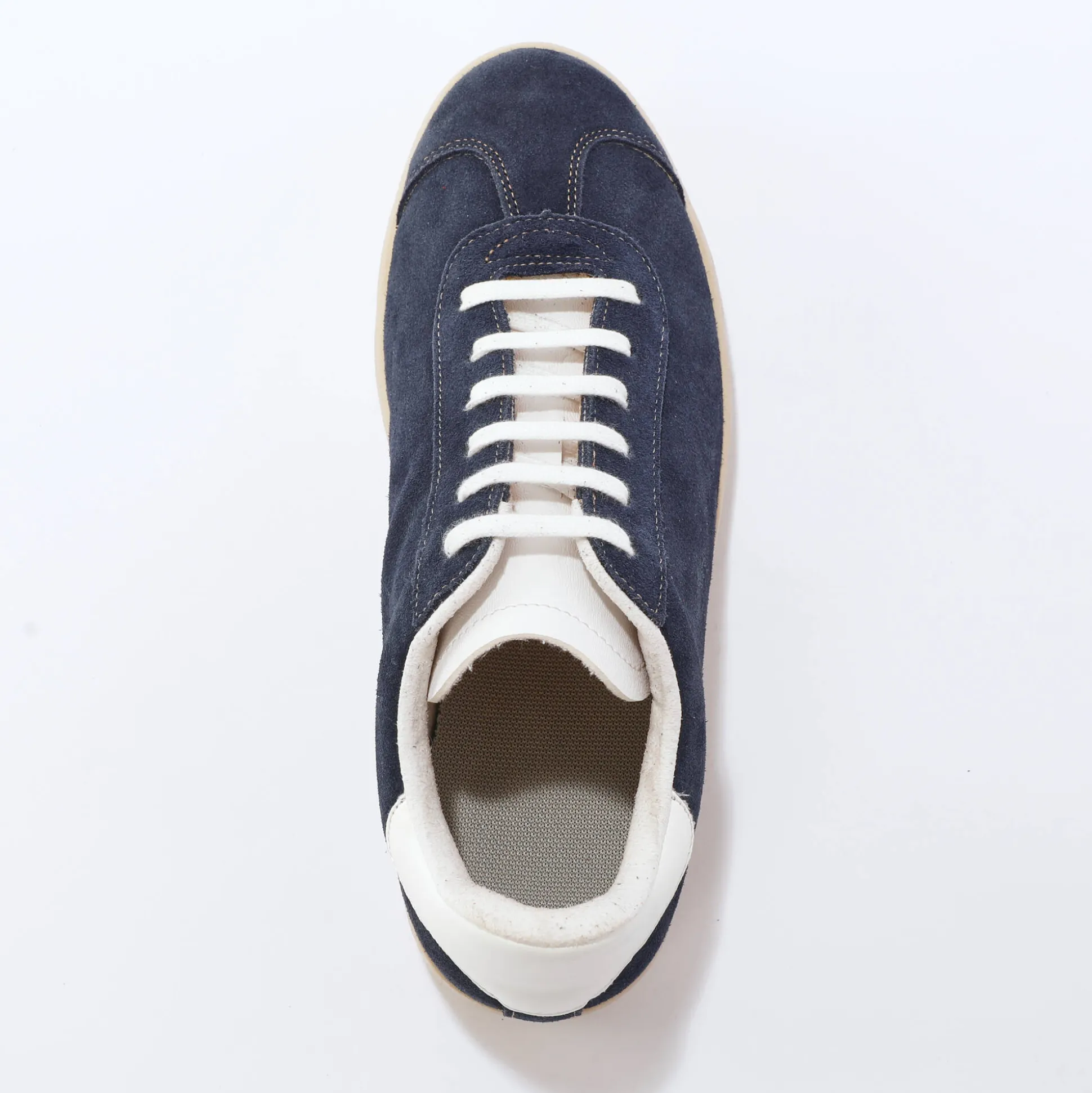 Vintage sneakers in splitleer, gekleurd