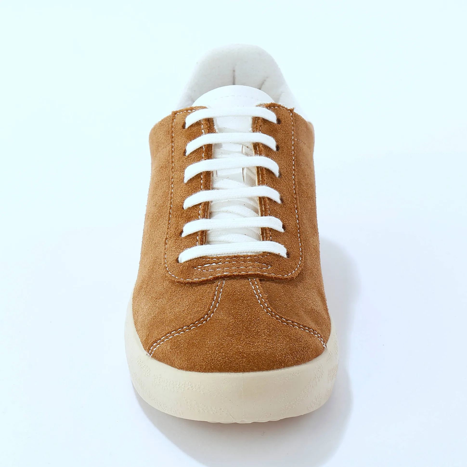 Vintage sneakers in splitleer, gekleurd