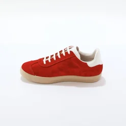Vintage sneakers in splitleer, gekleurd
