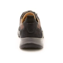 Wandelsneakers met rits en veters, breed model in leer