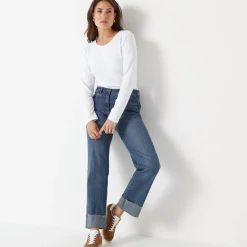 Warm T-shirt met lange mouwen, ronde hals