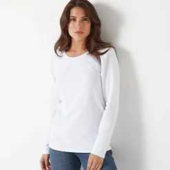 Warm T-shirt met lange mouwen, ronde hals