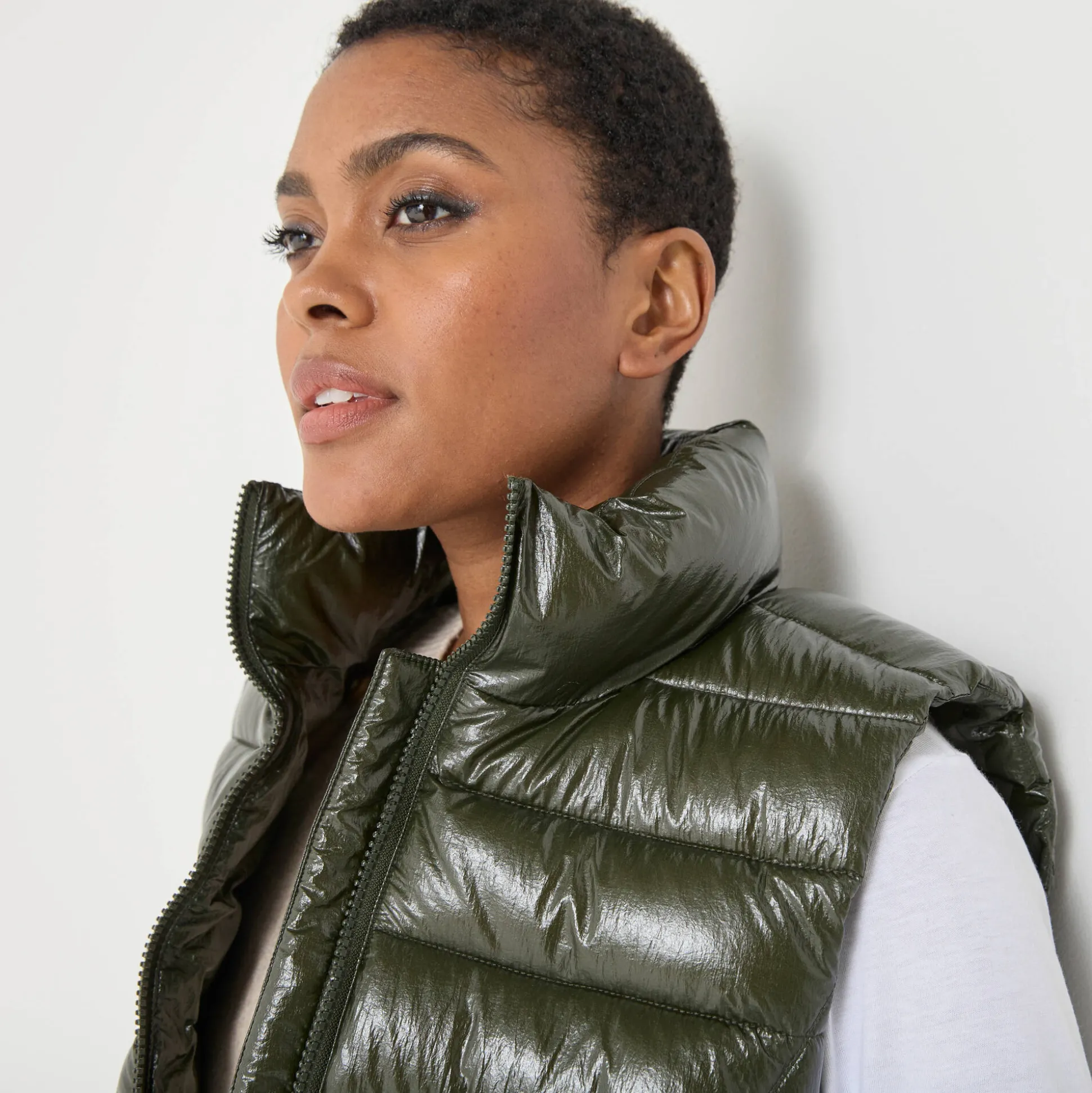 Waterafstotende metallic bodywarmer