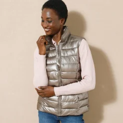Waterafstotende metallic bodywarmer