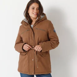 Waterafstotende parka met fleecevoering