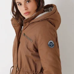Waterafstotende parka met fleecevoering