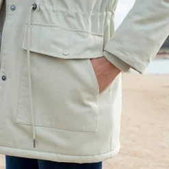Waterafstotende parka met kap, voering van sherpafleece