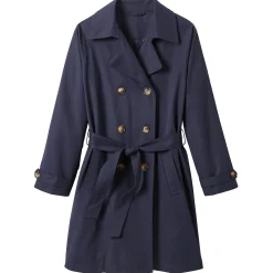 Waterafstotende trenchcoat met verwijderbare ceintuur