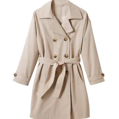 Waterafstotende trenchcoat met verwijderbare ceintuur