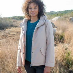 Waterdichte parka met rits en kap