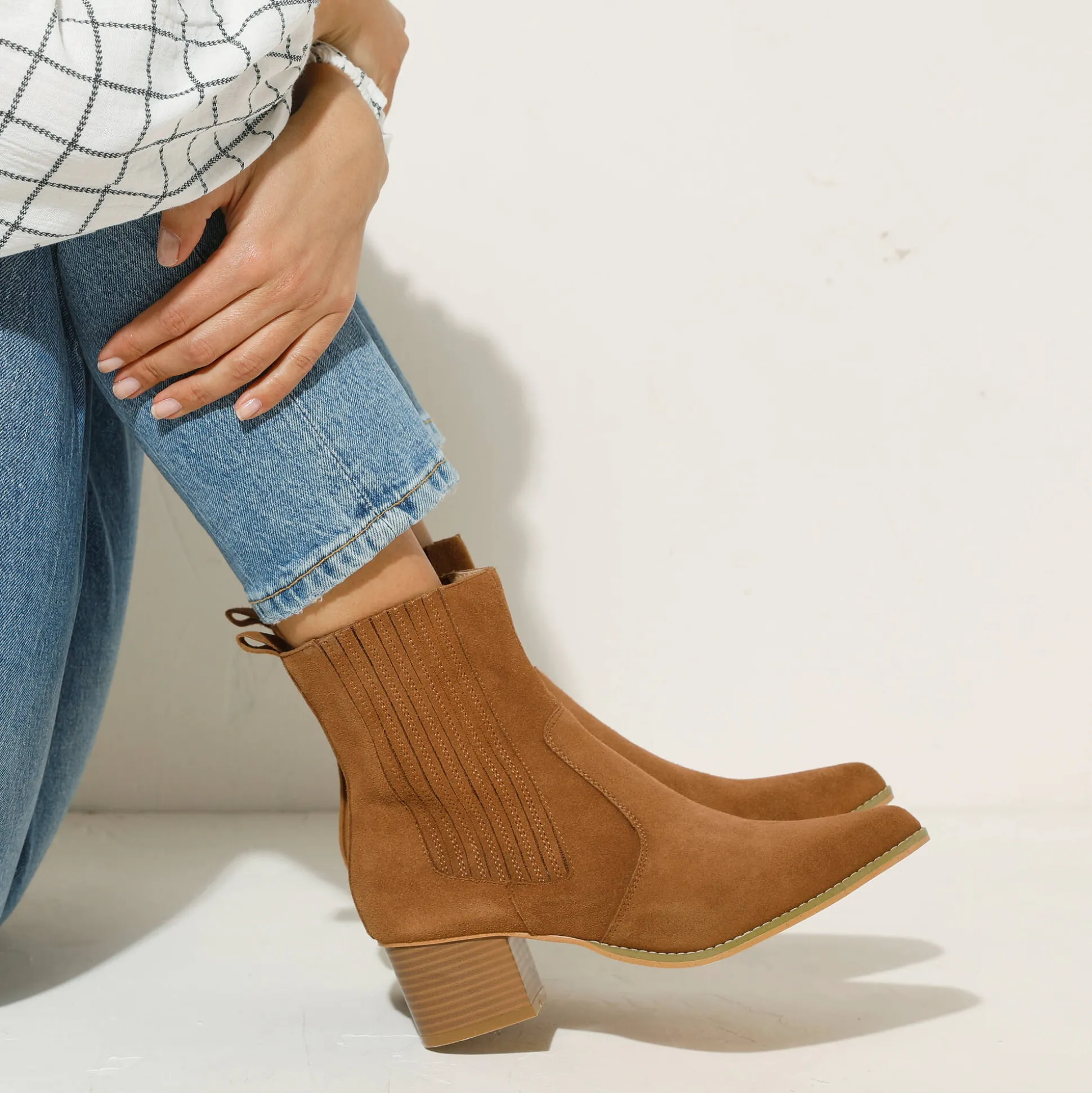 Westernboots, leer