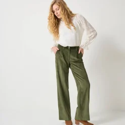 Wijde broek in velours