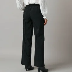 Wijde broek met bandplooien