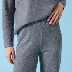 Wijde broek Special voor kleine lengtes effen, geribd
