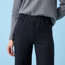 Wijde broek Special voor kleine lengtes effen, geribd