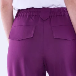 Wijde rechte broek, effen