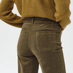 Wijde velours roek met hoge taille, kleine lengte