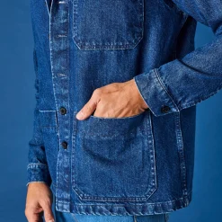 Worker jasje met knoopsluiting en 3 zakken, jeans