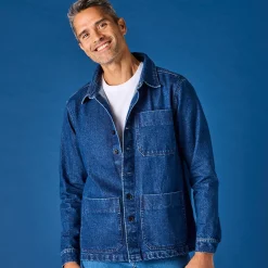 Worker jasje met knoopsluiting en 3 zakken, jeans