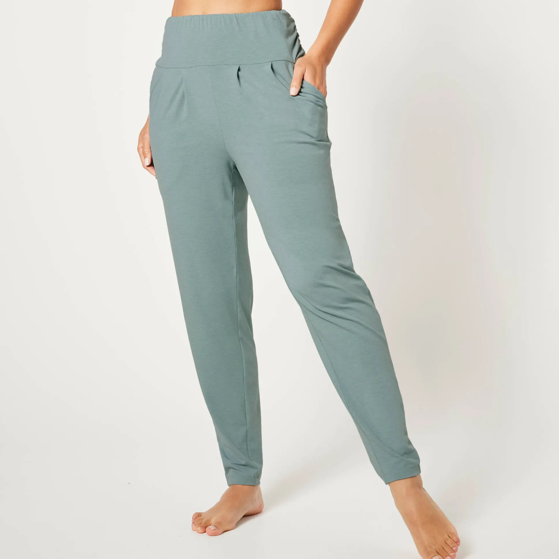 Yogabroek in tricot met comfortabel model