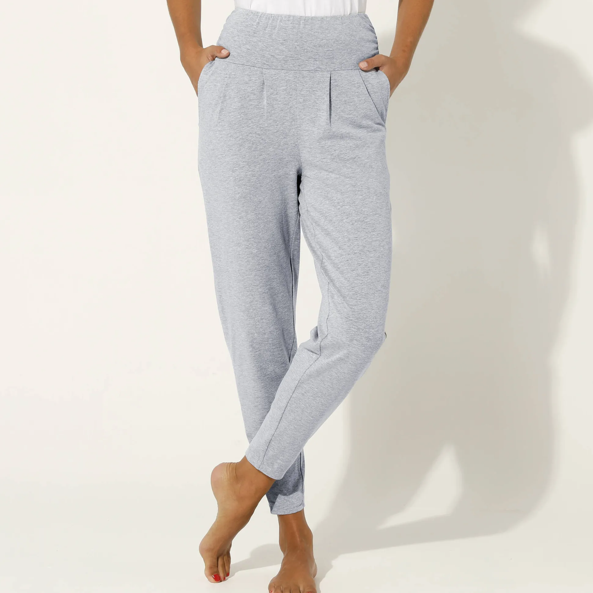 Yogabroek in tricot met comfortabel model