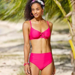 Zwemslip met hoge taille en moduleerbare tailleband, Solaro